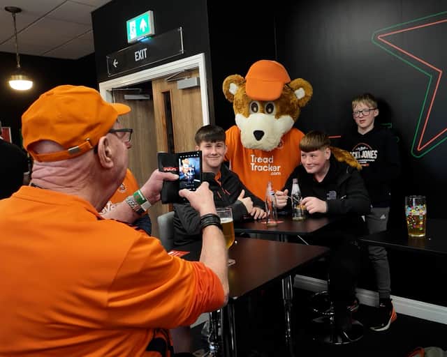 Selfies with Bloomfield Bear mascot