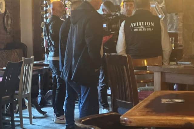 Rob McElhenney was spotted filming with Everton manager and Lytham resident David Moyes in The Taps pub in Henry Street before the Blackpool v Wrexham match on Monday (April 21)