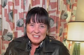 Coleen Nolan pictured at home as she watches footage from her Give A Pet A Home appearance.
