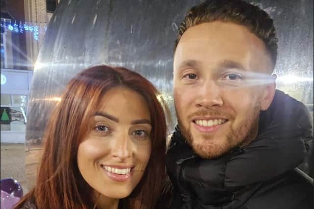 Louisa Stevens and partner Nick went out to see the swarming bees on their car
