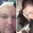 Adrian Haynes, 53, from Blackpool, who had a brain tumour which his dog also had but sadly passed away from. 