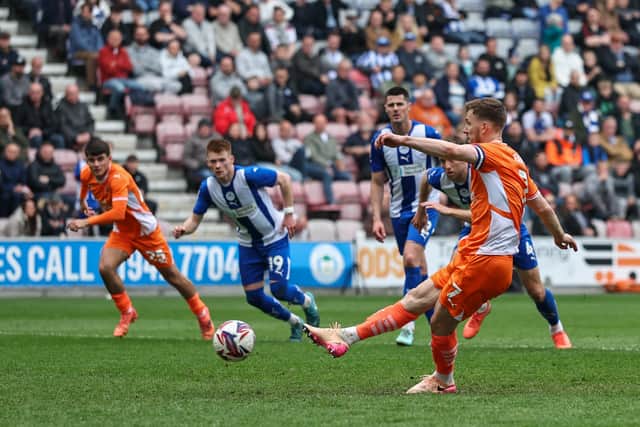 Lee Evans scored Blackpool's equaliser (Photographer Lee Parker / CameraSport)