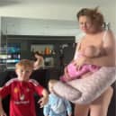 L: Charlotte Dawson with daughter Gigi just yesterday. Right: The mum of three enjoying a dance with her little ones.