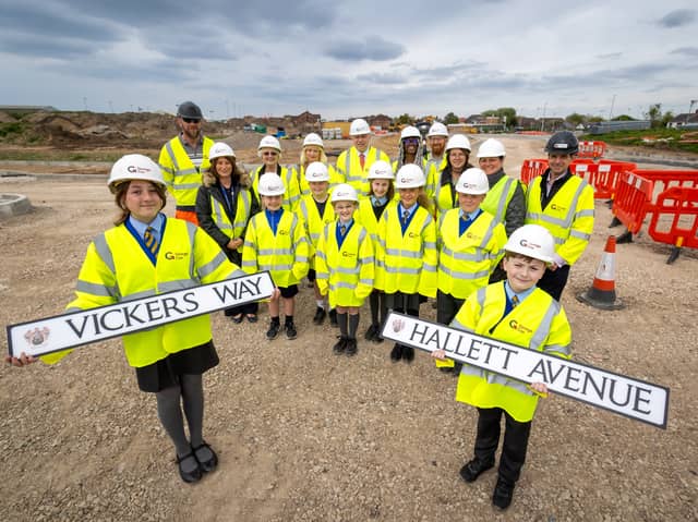 Local schoolchildren unveil new road names honouring Blackpool's aviation legacy