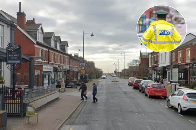 North Warton Street in Lytham was closed at the junction with Station Road following a crash