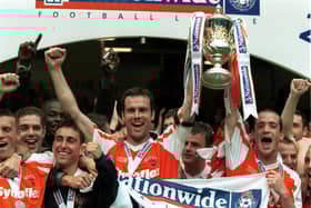 Blackpool enjoyed play-off success in 2001 (Credit: Phil Cole/ALLSPORT)