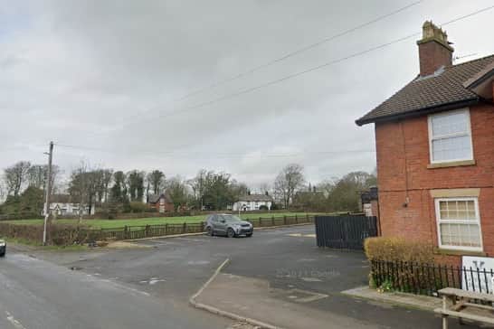 The proposed site of the new village green in Singleton - near the Millers Arms pub