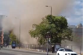 The dust devil in Manchster. Image: Adam Riding (MEN Media)