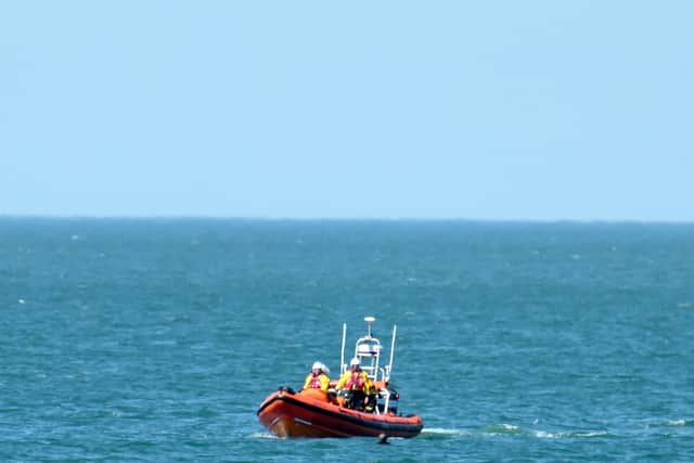 Coastguard Rescue Teams from Fleetwood and Lytham were sent, along with RNLI Blackpool Inshore Lifeboat, who retrieved the casualty and brought them safely ashore