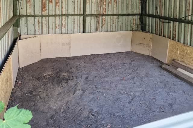 Police discovered signs of organised cockfighting — including several makeshift pits - at the stables in the Lytham area on Monday (May 12)
