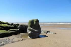 Cleveleys beach, with its famous ogre sculpture pictured, is among the Fylde coast beaches to win a Blue Flag Seaside Award for 2025