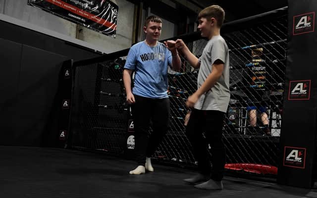 Youngsters spar at Adam Little Boxing Gym in Kirkham