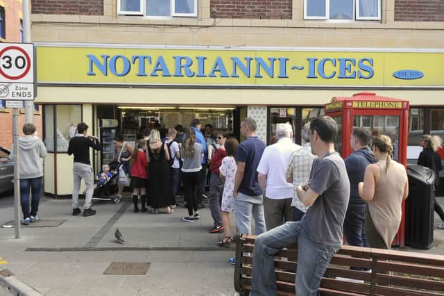 Queues, as always, when the heatwaves strike.