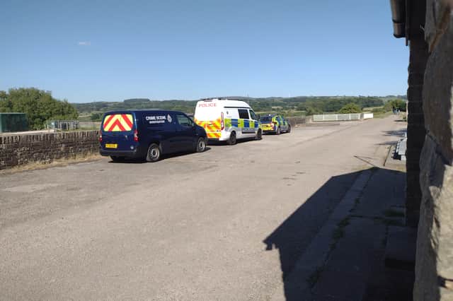 Emergency services seen at the edge of the River Wyre in Garstang on Saturday afternoon