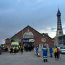 Emergency services at the  lifeboat station in Blackpool on Sunday evening (May 18)