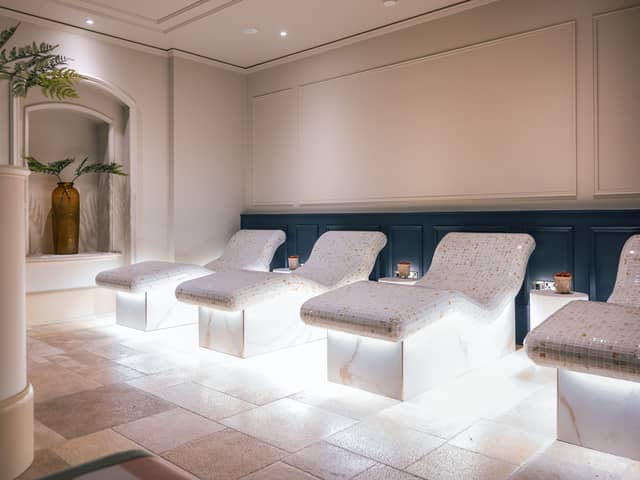 The heated loungers in the new relaxation area at Thorpe Park