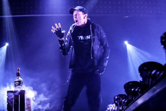 Screengrab of Craig Christian's edgy stunt featuring a bottle of Jack Daniels