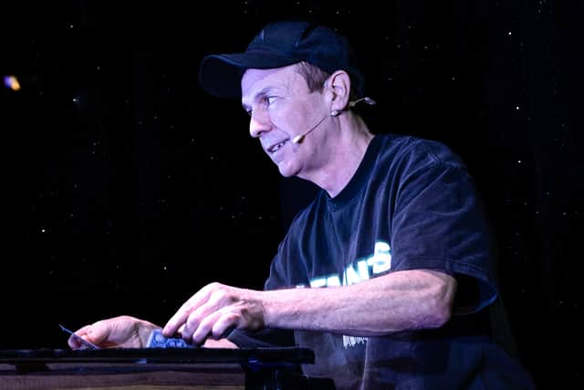Craig Christian performs a magic trick at Blackpool Pleasure Beach's Horseshoe Bar