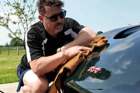 Mark Blackwell, chair of TVR Car Club Lancashire with his TVR Griffith. A still from Motor Mania Ep 3 on Shots! TV