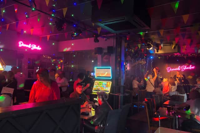 Opening night for new Diamonds showbar & restaurant.