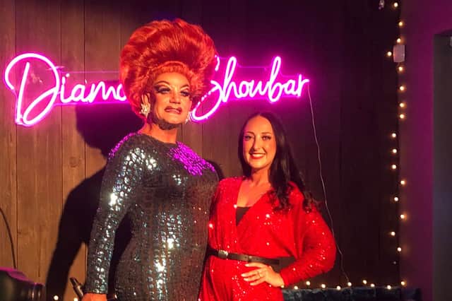 Andi Martine at the new Diamonds showbar & restaurant.