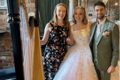 Lytham bride wins Royal wedding moment with a Harpist who played for ...