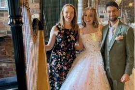 I won a Royal wedding moment with a Harpist who played for the King.