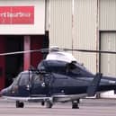 One of two SAS Dauphin helicopters spotted at Blackpool Airport during training exercises on Wednesday (June 4)