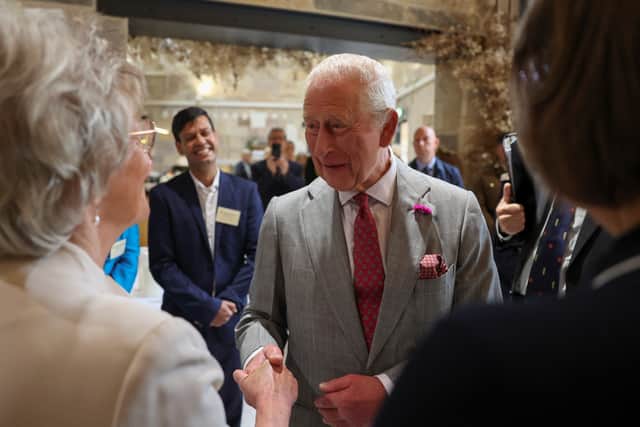 King Charles III joins a reception celebrating Lancashire and its communities during his visit to Lancaster Castle
