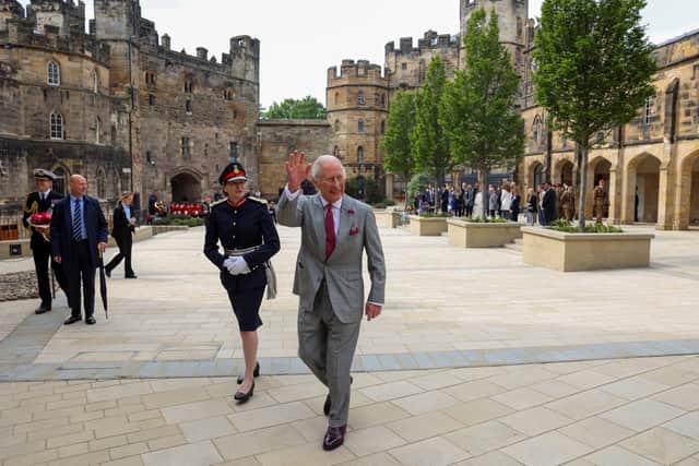 King Charles III during his visit Lancaster Castle to take part in the Ceremony of the Keys