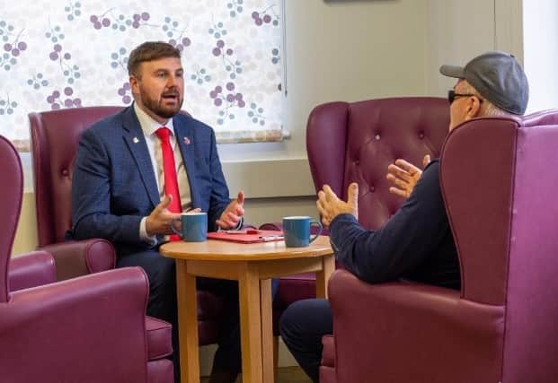 Blackpool South MP Chris Webb discusses the Winter Fuel Allowance  changes with one of his constituents