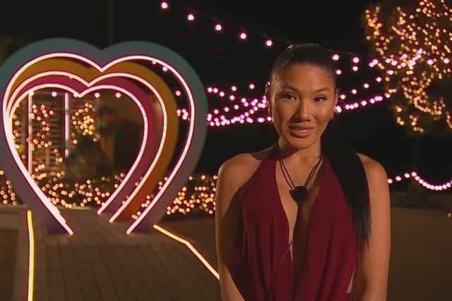 Sophie Lee upon exiting the Love Island villa. Credit: ITV
