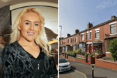 Liv Cooke, left, and Copster Hill Road in Oldham where she in converting a home into a four-bed HMO