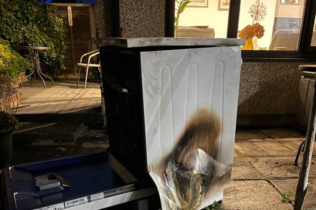 Lancs firefighters recently attended a kitchen blaze which started after a dishwasher caught fire.