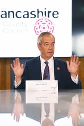 Nigel Farage spoke to the new Reform cabinet at Lancashire County Council 