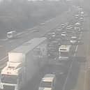 Drivers faced significant delays on the M6 southbound near Lancaster on Friday afternoon 