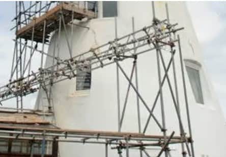 Marsh Mill under repair on a previous occasion
