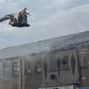 Lancashire Fire & Rescue trying to put out the Blaze.