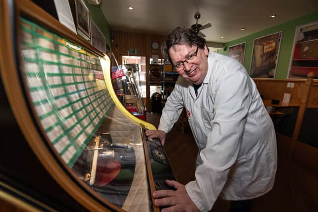 Karl Dawson, curator of Ditchburn Jukebox Museum and Cafe. Photo by Lucinda Herbert.