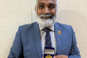 Dr Sakthi Karunanithi with his medal