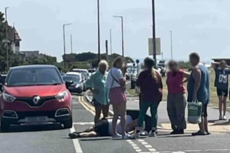 The scene of the collision near Fairhaven Lake in Ansdell on Sunday afternoon (July 13)