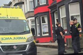 Police and ambulance crews at the scene in Vance Road, Blackpool on Tuesday (July 15)