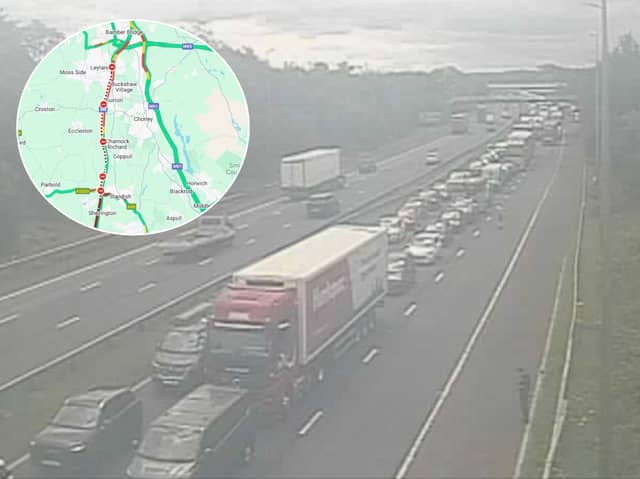 A serious crash and lorry fire closed the M6 northbound