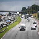Police deal with a serious collision on Friday, July 18 which closed the M6 between Standish and Leyland