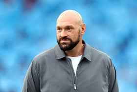 Tyson Fury as Manager of England during Soccer Aid 2025 at Old Trafford on June 15, 2025 in Manchester, England.