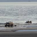 A tense incident in Blackpool saw a person struggling in the sea approximately 250 metres from shore