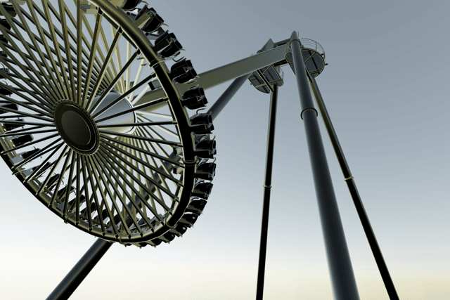 Set to soar beside The Big One and parallel to the coast, the huge pendulum ride will become an unmissable part of the seafront skyline