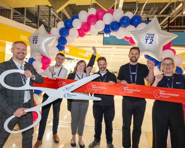 The ribbon is cut on a new section of the T2 Departure Lounge
