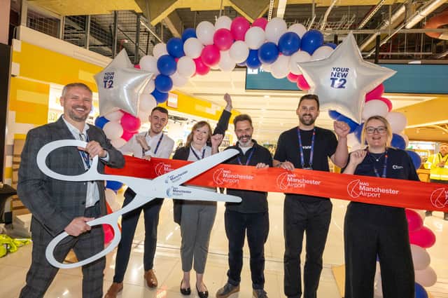 The ribbon is cut on a new section of the T2 Departure Lounge