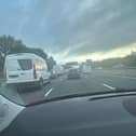 The northbound carriageway is closed between J31 and J31A and emergency services are at the scene